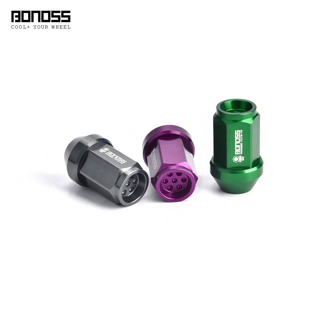 Short Honeycomb Aluminum Wheel Lug Nuts - M12x1.5